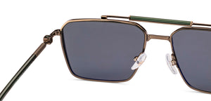 Gunmetal Square Full Rim Unisex Sunglasses by John Jacobs-233513