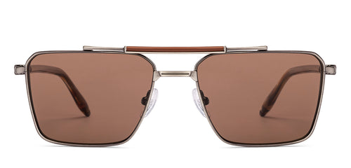 Gunmetal Square Full Rim Unisex Sunglasses by John Jacobs-233514