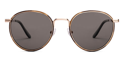 Gold Round Full Rim Unisex Sunglasses by John Jacobs-233515