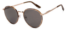 Load image into Gallery viewer, Gold Round Full Rim Unisex Sunglasses by John Jacobs-233515