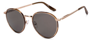 Gold Round Full Rim Unisex Sunglasses by John Jacobs-233515