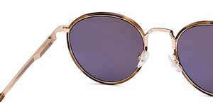 Gold Round Full Rim Unisex Sunglasses by John Jacobs-233515