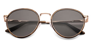 Gold Round Full Rim Unisex Sunglasses by John Jacobs-233515