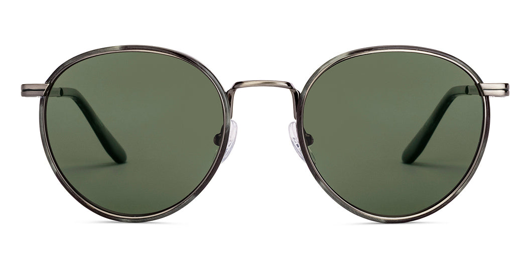 Grey Round Full Rim Unisex Sunglasses by John Jacobs-233516
