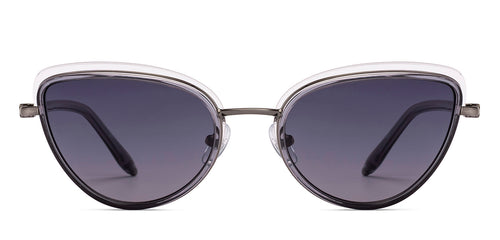 Grey Cat Eye Full Rim Women Sunglasses by John Jacobs-235141