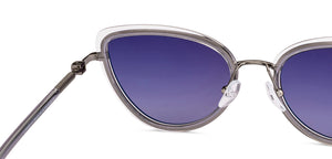 Grey Cat Eye Full Rim Women Sunglasses by John Jacobs-235141