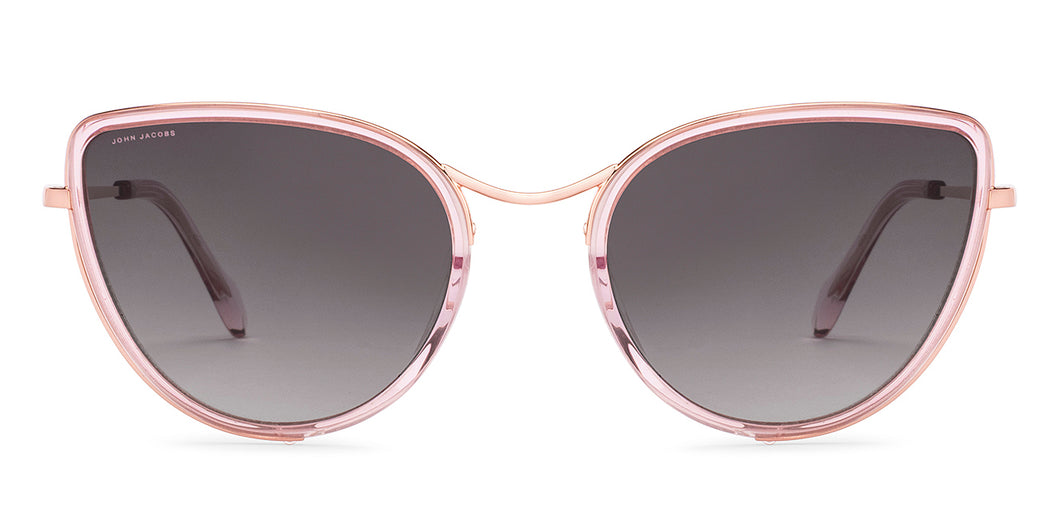 Pink Cat Eye Full Rim Women Sunglasses by John Jacobs-236885