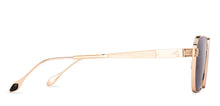 Load image into Gallery viewer, Gold Geometric Full Rim Unisex Sunglasses by John Jacobs-236887
