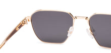 Load image into Gallery viewer, Gold Geometric Full Rim Unisex Sunglasses by John Jacobs-236887