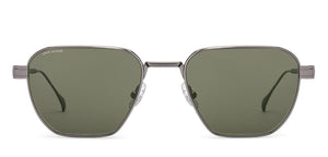 Gunmetal Geometric Full Rim Unisex Sunglasses by John Jacobs-236888