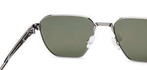 Gunmetal Geometric Full Rim Unisex Sunglasses by John Jacobs-236888