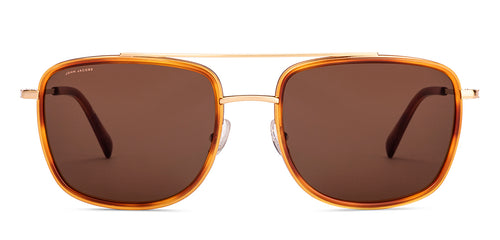 Gold Aviator Full Rim Unisex Sunglasses by John Jacobs-236889