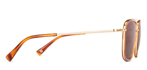 Gold Aviator Full Rim Unisex Sunglasses by John Jacobs-236889