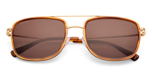 Gold Aviator Full Rim Unisex Sunglasses by John Jacobs-236889