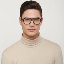 Load image into Gallery viewer, Black Aviator Full Rim Unisex Eyeglasses by John Jacobs-225087