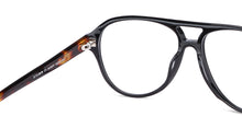 Load image into Gallery viewer, Black Aviator Full Rim Unisex Eyeglasses by John Jacobs-225087