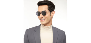 Gunmetal Black Rectangle Full Rim Unisex Eyeglasses by John Jacobs-206785