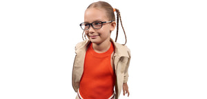 Black Rectangle Full Rim Kids Eyeglasses by Hooper-220038