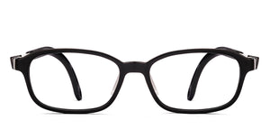 Black Rectangle Full Rim Kids Eyeglasses by Hooper-220038