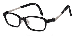 Black Rectangle Full Rim Kids Eyeglasses by Hooper-220038