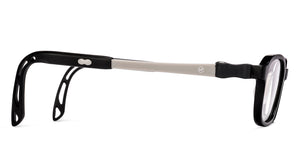 Black Rectangle Full Rim Kids Eyeglasses by Hooper-220038