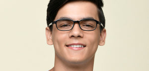 Black Rectangle Full Rim Kids Eyeglasses by Hooper-220039