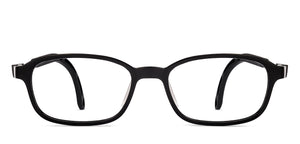 Black Rectangle Full Rim Kids Eyeglasses by Hooper-220039
