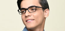 Load image into Gallery viewer, Black Rectangle Full Rim Kids Eyeglasses by Hooper-220054