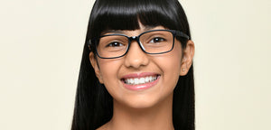 Black Rectangle Full Rim Kids Eyeglasses by Hooper-220054