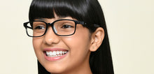 Load image into Gallery viewer, Black Rectangle Full Rim Kids Eyeglasses by Hooper-220054