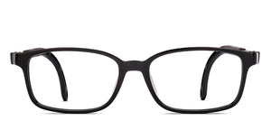 Black Rectangle Full Rim Kids Eyeglasses by Hooper-220054
