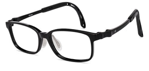 Black Rectangle Full Rim Kids Eyeglasses by Hooper-220054