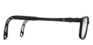 Black Rectangle Full Rim Kids Eyeglasses by Hooper-220054