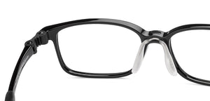 Black Rectangle Full Rim Kids Eyeglasses by Hooper-220054