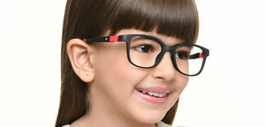 Black Rectangle Full Rim Kids Eyeglasses by Hooper-219731