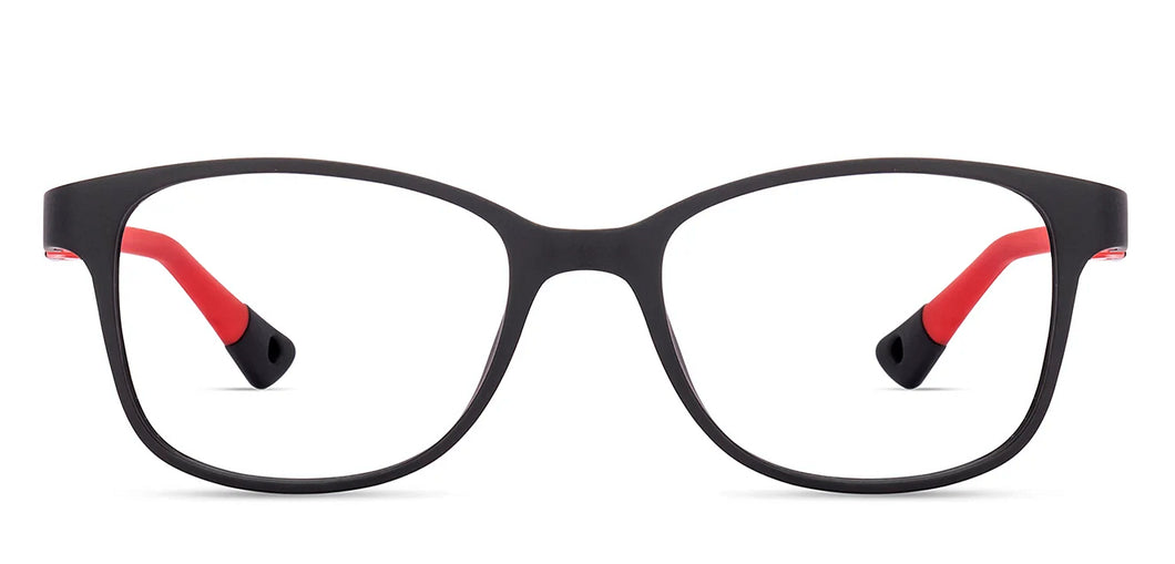 Black Rectangle Full Rim Kids Eyeglasses by Hooper-219731