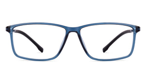 Blue Rectangle Full Rim Kids Eyeglasses by Hooper-219805