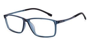Blue Rectangle Full Rim Kids Eyeglasses by Hooper-219805