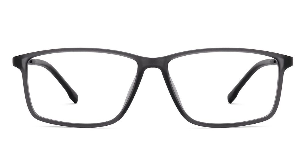 Gray Rectangle Full Rim Kids Eyeglasses by Hooper-219806