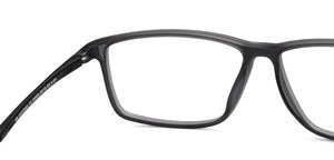 Gray Rectangle Full Rim Kids Eyeglasses by Hooper-219806