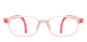 Matte Pink Rectangle Full Rim Kids Eyeglasses by Hooper-220032