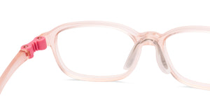 Matte Pink Rectangle Full Rim Kids Eyeglasses by Hooper-220032