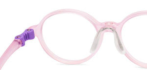 Matte Pink Round Full Rim Kids Eyeglasses by Hooper-220058