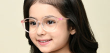 Load image into Gallery viewer, Matte Pink Round Full Rim Kids Eyeglasses by Hooper-220068