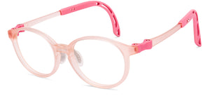 Matte Pink Round Full Rim Kids Eyeglasses by Hooper-220068