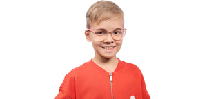 Matte Pink Round Full Rim Kids Eyeglasses by Hooper-220069