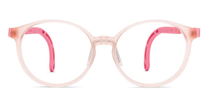 Matte Pink Round Full Rim Kids Eyeglasses by Hooper-220069