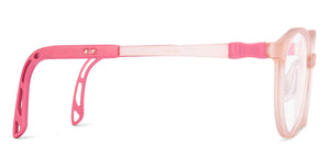 Matte Pink Round Full Rim Kids Eyeglasses by Hooper-220069