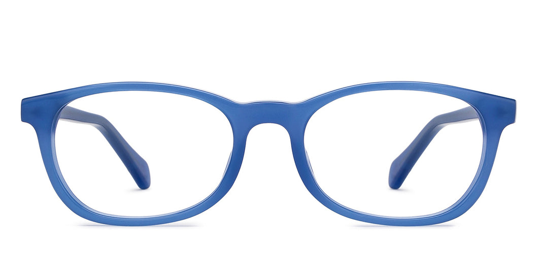 Blue Rectangle Full Rim Kids Eyeglasses by Hooper-208941