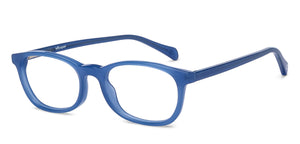 Blue Rectangle Full Rim Kids Eyeglasses by Hooper-208941